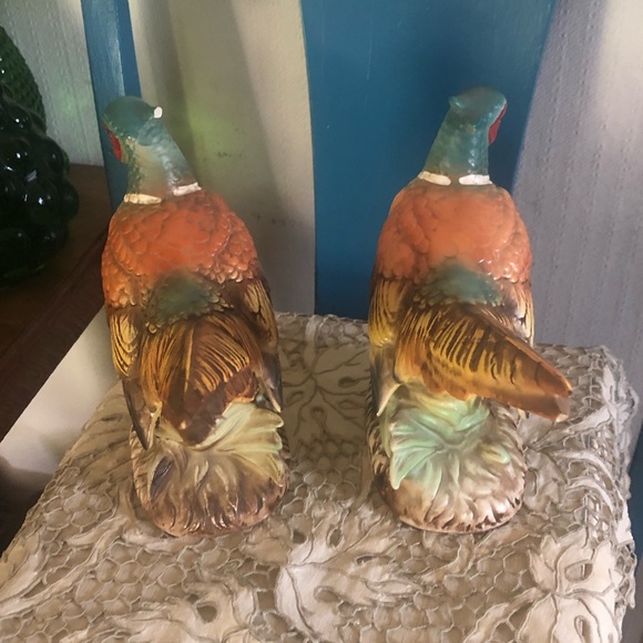 Vintage Hand-painted Ring-Necked Pheasants Bird Figurines Made in JAPAN - Picture 13 of 16